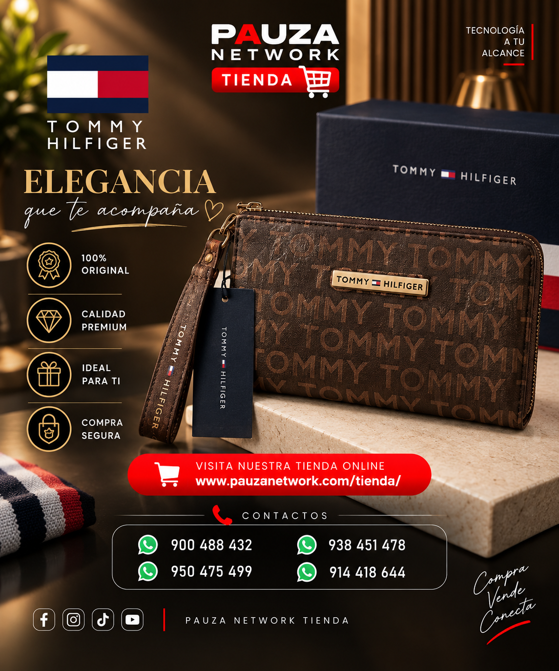 Tommy Hilfiger Mujer Marrón